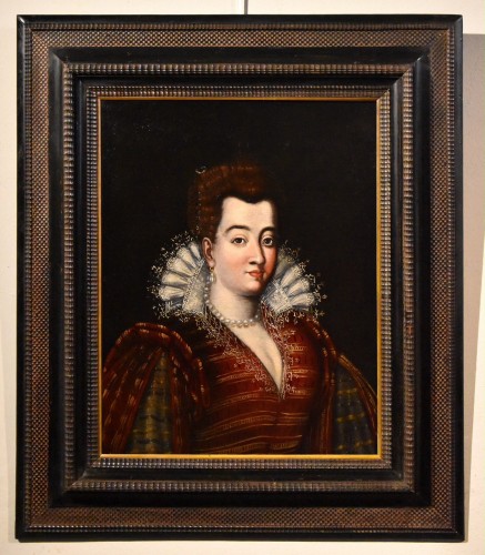 Portrait de la Grande-Duchesse Bianca Cappello, atelier de Scipione Pulzone - Tableaux et dessins Style Louis XIII