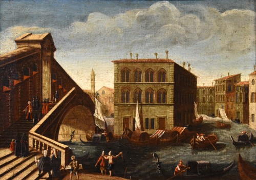 View of the Grand Canal in Venice, Italian school of the 1 th century