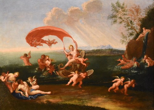 Le triomphe de la nymphe Galatée - École italienne du 17e siècle - Tableaux et dessins Style Louis XIV