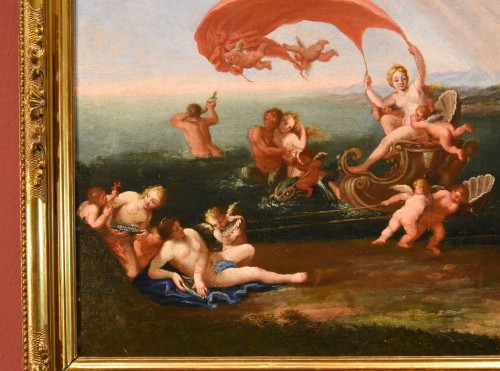 Le triomphe de la nymphe Galatée - École italienne du 17e siècle - Antichità Castelbarco