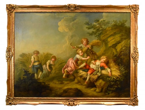 Jeu d'enfants Allégorie de l'été, attribué à Etienne Jeaurat (1699 - 1789)
