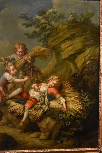 Louis XV - Jeu d'enfants Allégorie de l'été, attribué à Etienne Jeaurat (1699 - 1789)