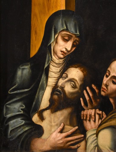 Tableaux et dessins Tableaux XVIe siècle - Pietà avec saint Jean, atelier de Luis de Morales, dit "el Divino" (1509 - 1586)