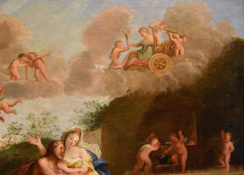 XVIIe siècle - Mars et Vénus dans la forge de Vulcain, école italienne du 17e siècle