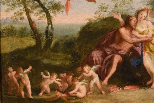 Antiquités - Mars et Vénus dans la forge de Vulcain, école italienne du 17e siècle