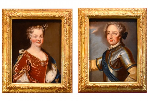 Louis XV, King of France and his wife, Marie Leszczynska