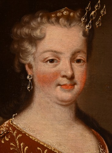 Le roi Louis XV de France avec la reine Maria Marie Leszczynska - Tableaux et dessins Style Louis XV