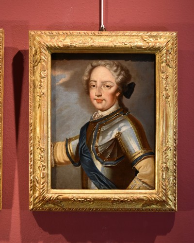 Le roi Louis XV de France avec la reine Maria Marie Leszczynska - Antichità Castelbarco