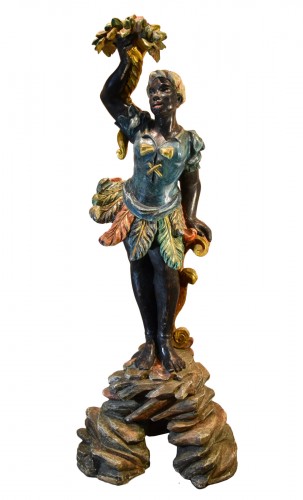 Antique Venetian Blackmoor Sculpture, Venice Early 18th Century
