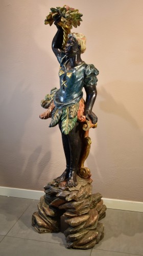 Sculpture  - Antique Venetian Blackmoor Sculpture, Venice Early 18th Century