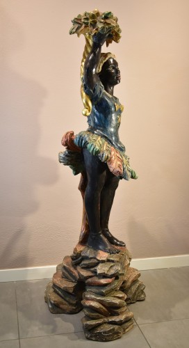 Antique Venetian Blackmoor Sculpture, Venice Early 18th Century - 