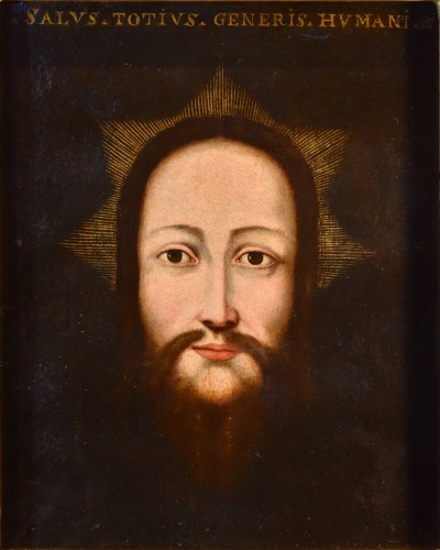 Salvator Mundi, Peintre Flamand  du XVIe siècle - Tableaux et dessins Style Louis XIII