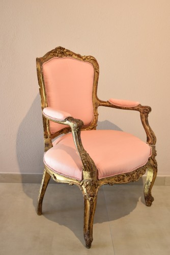 Seating  - Pair Of gilt wood  Armchairs