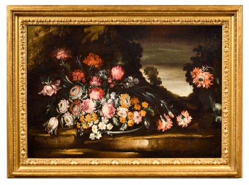 Nature Morte de Fleurs, Ecole Lombarde du XVIIIe siècle, Ccercle de Margherita Caffi