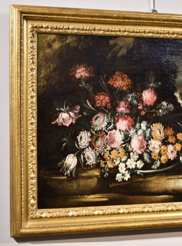Tableaux et dessins Tableaux XVIIIe siècle - Nature Morte de Fleurs, Ecole Lombarde du XVIIIe siècle, Ccercle de Margherita Caffi
