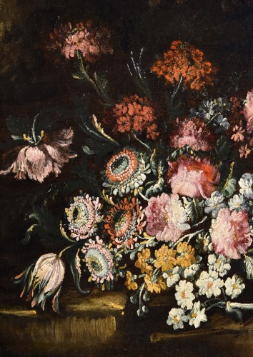 XVIIIe siècle - Nature Morte de Fleurs, Ecole Lombarde du XVIIIe siècle, Ccercle de Margherita Caffi