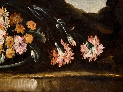Antiquités - Nature Morte de Fleurs, Ecole Lombarde du XVIIIe siècle, Ccercle de Margherita Caffi