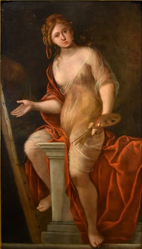 Mattheus Terwesten (La Haye, 1670 - 1757), Jeune Femme comme allégorie de la Peinture