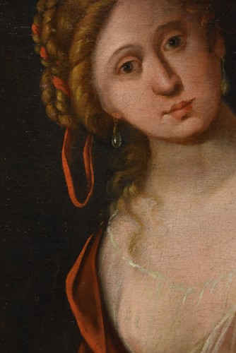 Antiquités - Mattheus Terwesten (La Haye, 1670 - 1757), Jeune Femme comme allégorie de la Peinture