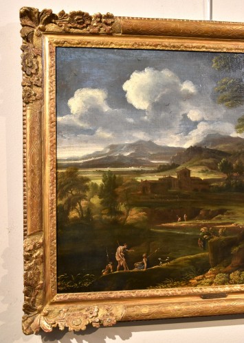 Paysage arcadien animé, attribué à Jan Frans Van Bloemen (1662 - 1749) - Antichità Castelbarco