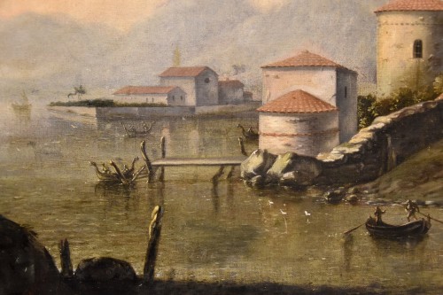 Antiquités - Coastal Landscape Of The Mediterranean, Flemish Painter Active In Italy 