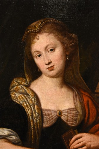 Portrait d'une femme noble avec un livre, École vénitienne, fin du XVIe siècle - Louis XIII