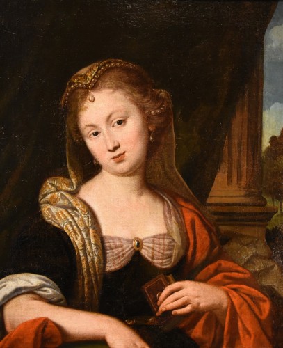 Antiquités - Portrait of a noblewoman with book, Venetian school, late 16th century