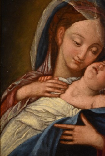 XVIIIe siècle - Vierge à l'Enfant, école italienne du 18e siècle