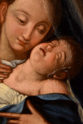 Antiquités - Vierge à l'Enfant, école italienne du 18e siècle