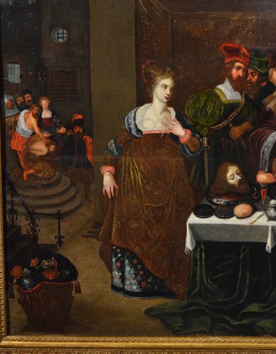 Paintings & Drawings  - Herod&#039;s banquet, Gaspar van den Hoecke ( 1585 - 1648)