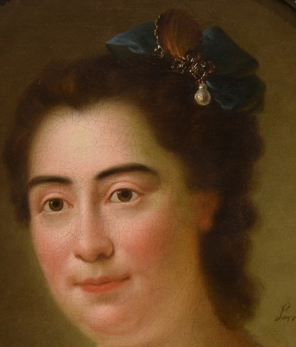 Portrait d'une dame - Jean-Baptiste Perroneau (1715 –1783) - Antichità Castelbarco