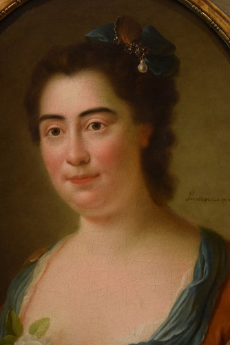 XVIIIe siècle - Portrait d'une dame - Jean-Baptiste Perroneau (1715 –1783)