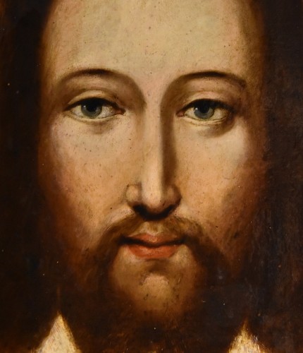 Louis XIII - Face Of Christ As Salvator Mundi, Flemish Painter 16th-17th Century