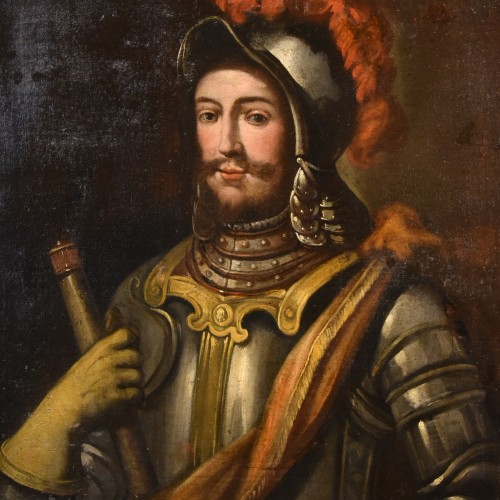 Louis XIII - Portrait Of A Knight In Armour - Lombard Painter Of The 17th Century