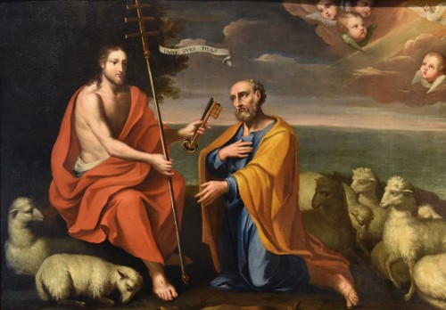 Tableaux et dessins Tableaux XVIIe siècle - Christ remettant les clés à saint Pierre, attribué à Paolo de Mattei (1662 - 1728