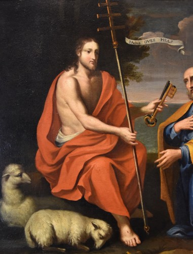 Christ remettant les clés à saint Pierre, attribué à Paolo de Mattei (1662 - 1728 - Antichità Castelbarco