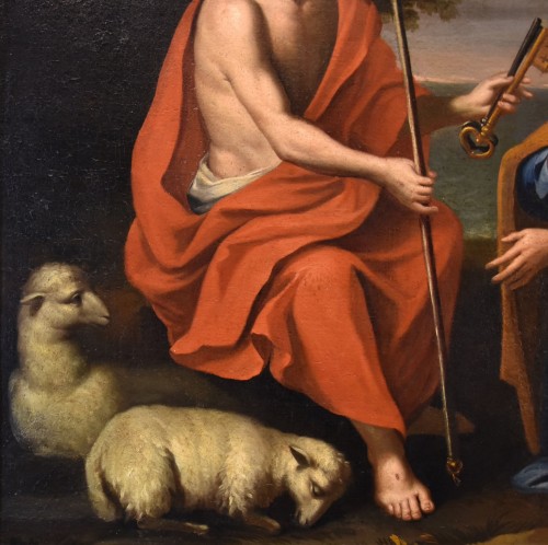 Antiquités - Christ remettant les clés à saint Pierre, attribué à Paolo de Mattei (1662 - 1728