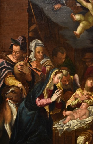 Adoration des bergers, atelier de Hans Von Achen (1552 - 1615) - Antichità Castelbarco