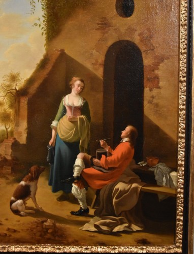 Galante Scene - Flemish painter of the 18th century - 