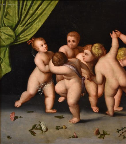 Paintings & Drawings  - Dance Of Putti, Flemish School late 16th century