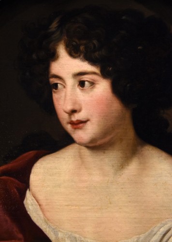 Tableaux et dessins Tableaux XVIIe siècle - Portrait de la jeune Duchesse Ortensia Mancini, atelier de Jacob Ferdinand Voet