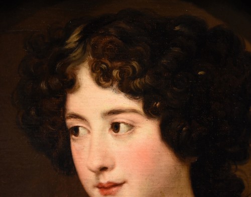 XVIIe siècle - Portrait de la jeune Duchesse Ortensia Mancini, atelier de Jacob Ferdinand Voet