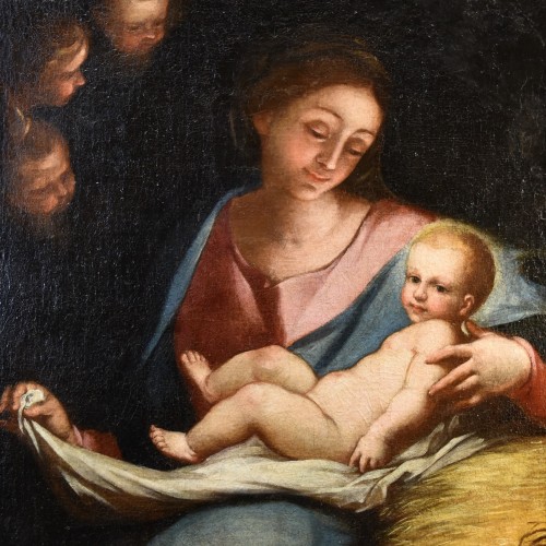 Tableaux et dessins Tableaux XVIIe siècle - Vierge à l'Enfant, École génoise de la seconde moitié du XVIIe siècle