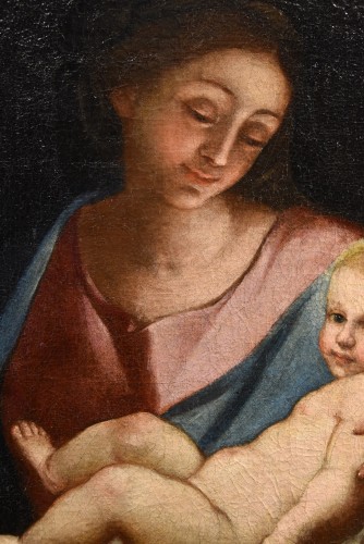 Antiquités - Madonna And Child, Genoese school of the second half of the 17th century