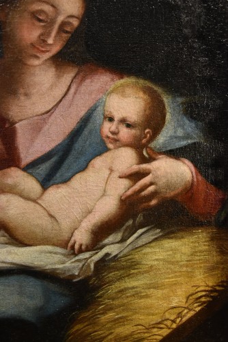Antiquités - Madonna And Child, Genoese school of the second half of the 17th century