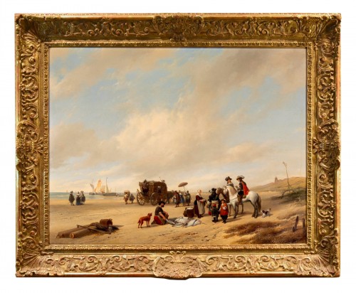 The Beach Of Scheveningen, Hubertus Van Hove (1814 - 1865) signed