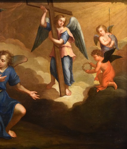 XVIIe siècle - Exaltation de la sainte croix, Atelier de Giovan Battista Lama (1673 - 1748)
