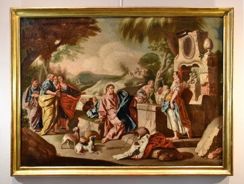 Jésus et la Samaritaine, Francesco de Mura ( 1696-1782) - Tableaux et dessins Style Louis XV