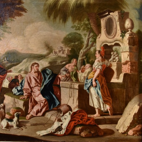 Jésus et la Samaritaine, Francesco de Mura ( 1696-1782) - Antichità Castelbarco