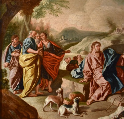 XVIIIe siècle - Jésus et la Samaritaine, Francesco de Mura ( 1696-1782)